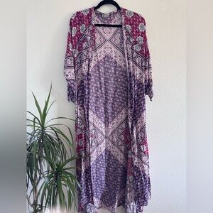 Free people long flowy kimono